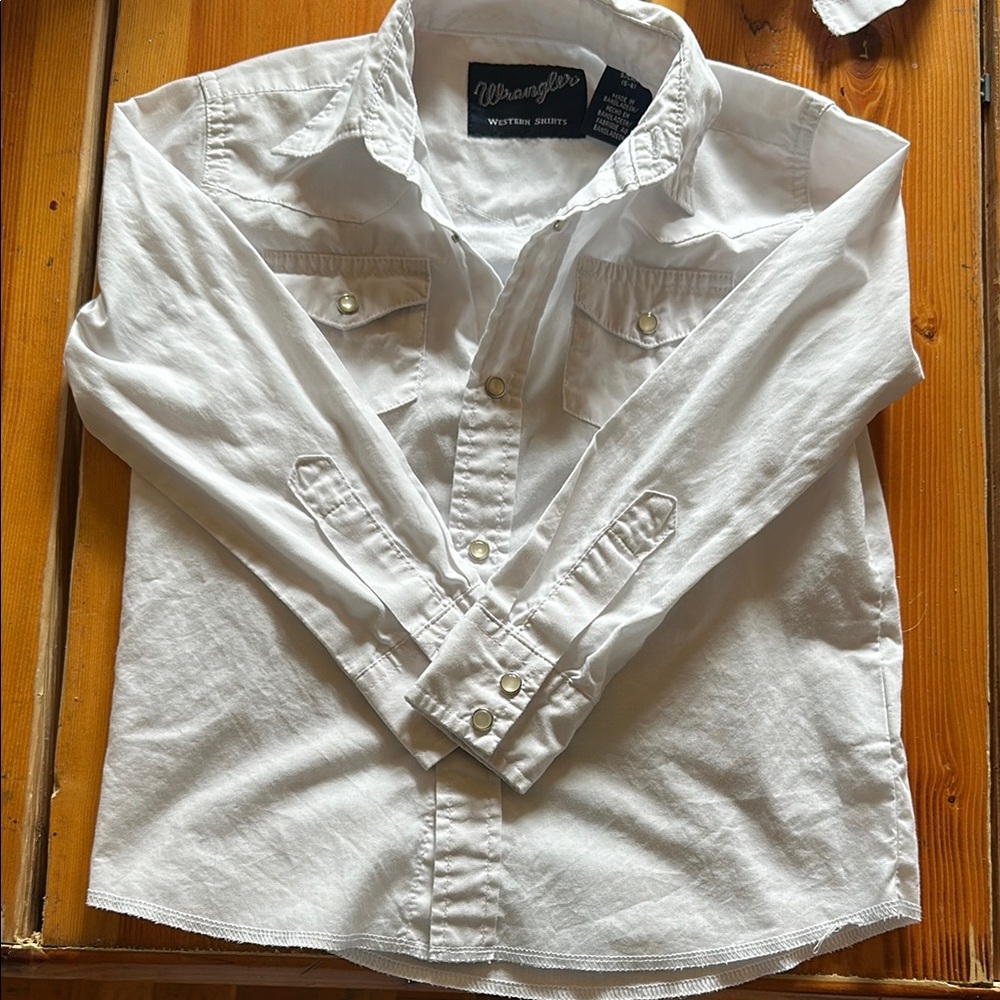 Wrangler Boy’s White Western Shirt